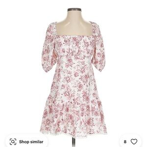 MINKPINK Floral Pink and White Dress